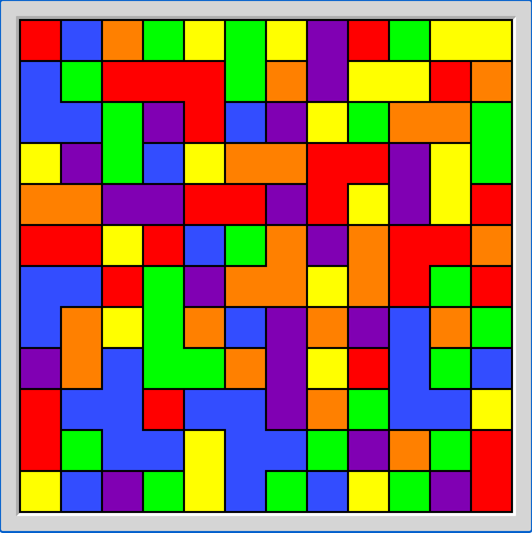 Flood fill colour puzzle (Flood) running in the browser