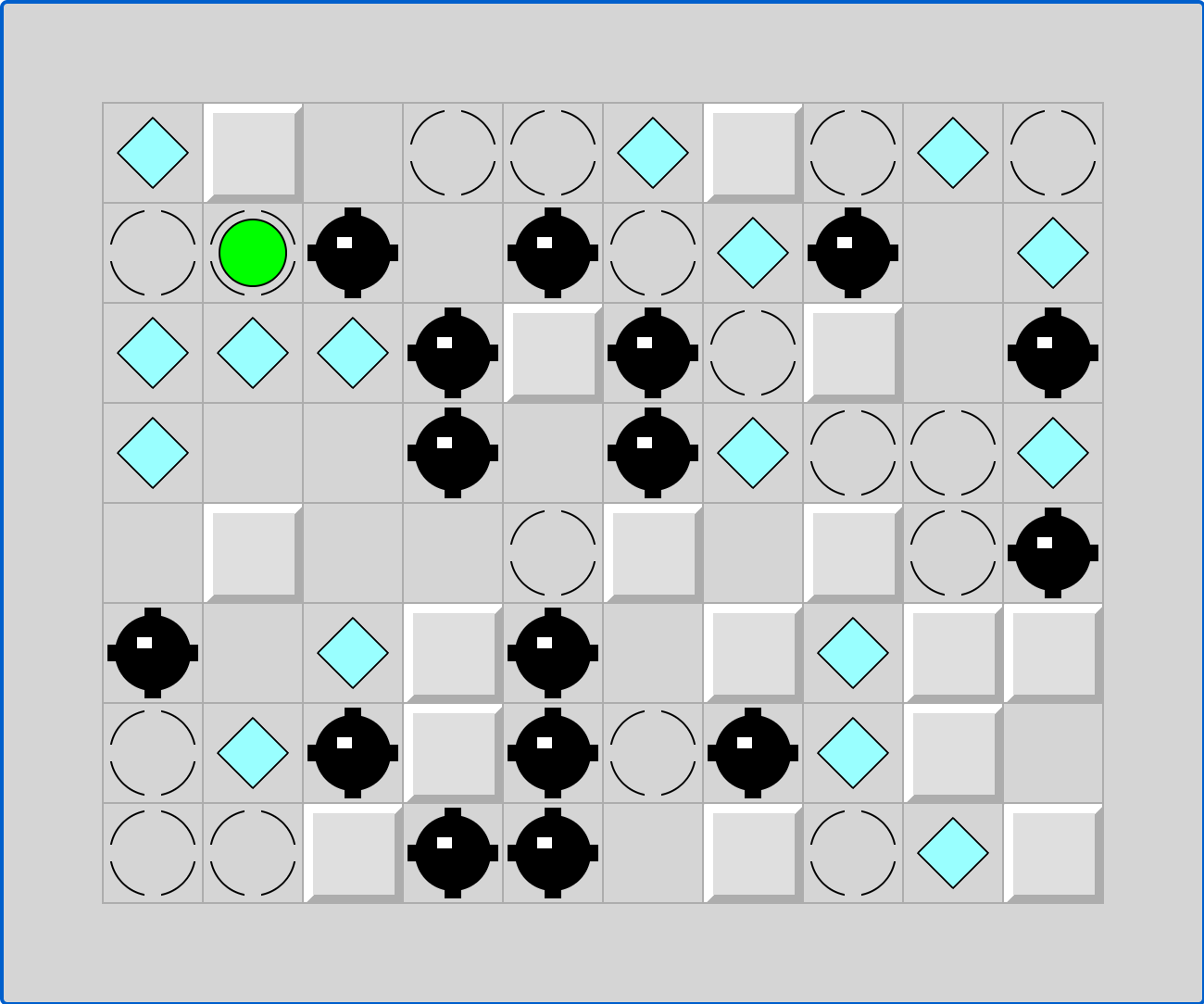 Sliding ball gem puzzle (Inertia) running in the browser