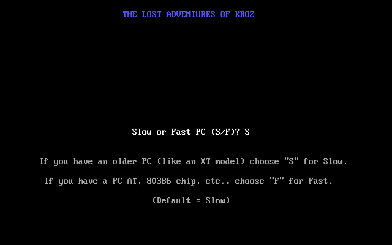 The Lost Adventures of Kroz running in the browser
