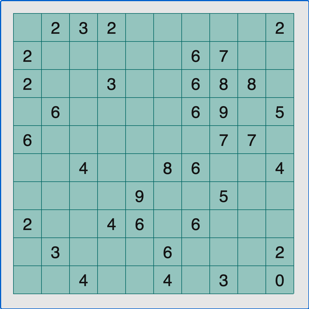 Mosaic puzzle (Mosaic) running in the browser
