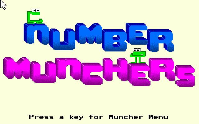 Number Munchers running in the browser