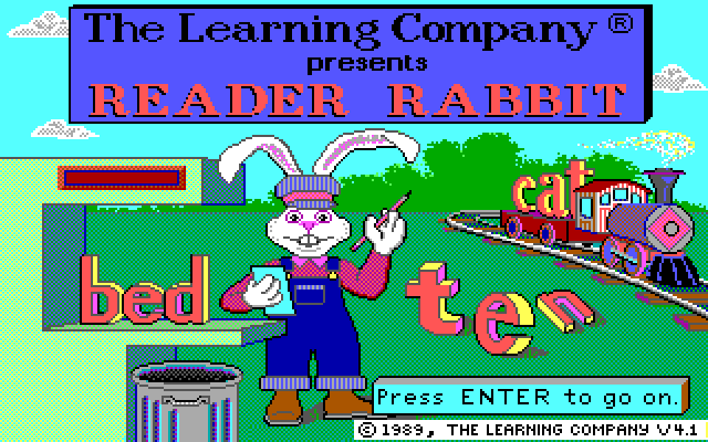 Reader Rabbit running in the browser