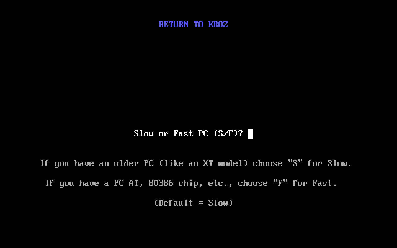 Return to Kroz running in the browser